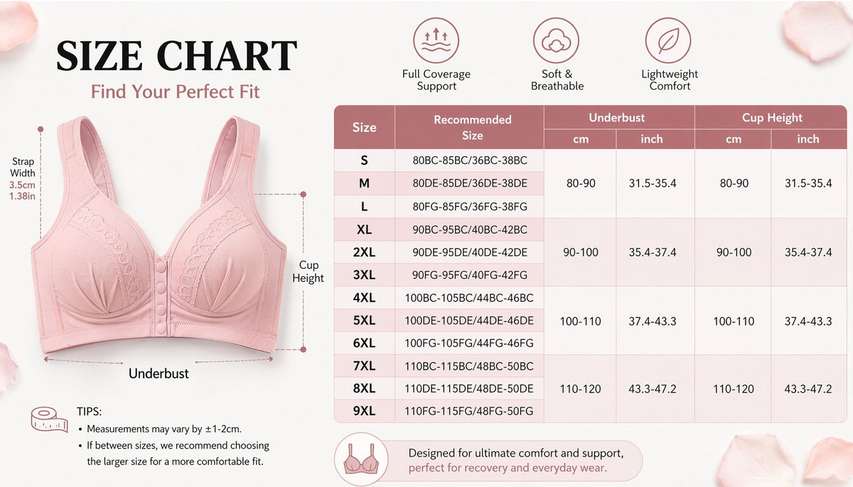 💥👙SISTA DAGEN REA - KÖP 1 FÅ 1 GRATIS!!💘CloudComfort Frontknäppt Bomullsbh – Andningsbar • Bygelös • Stöd Hela Dagen • Icke Vadderad & Hudvänlig🌿-29