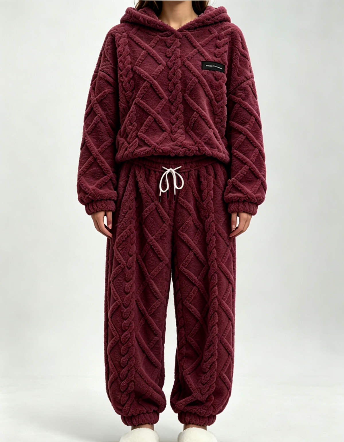 💥 HALVA PRISET — REA! 🍂 3D-präglat geometriskt mjukt loungewear-set – värmande 3D-lock, molnliknande passform ☁️ Varmt och lyxigt för hemmet, fritiden och dejter 🏠 Håll dig mysig hela vintern 🔥-14