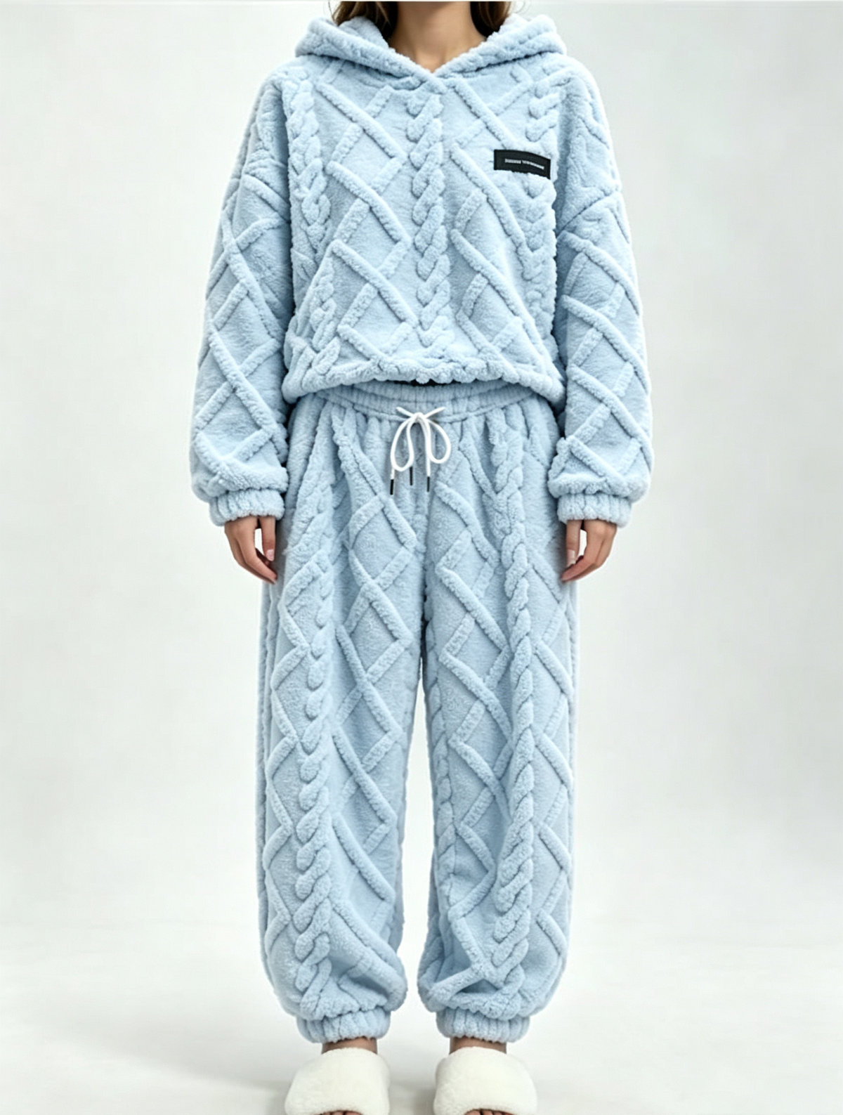 💥 HALVA PRISET — REA! 🍂 3D-präglat geometriskt mjukt loungewear-set – värmande 3D-lock, molnliknande passform ☁️ Varmt och lyxigt för hemmet, fritiden och dejter 🏠 Håll dig mysig hela vintern 🔥-11