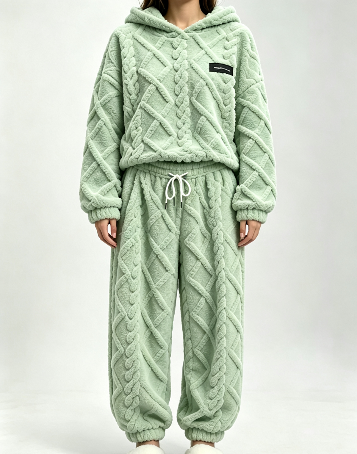 💥 HALVA PRISET — REA! 🍂 3D-präglat geometriskt mjukt loungewear-set – värmande 3D-lock, molnliknande passform ☁️ Varmt och lyxigt för hemmet, fritiden och dejter 🏠 Håll dig mysig hela vintern 🔥-13