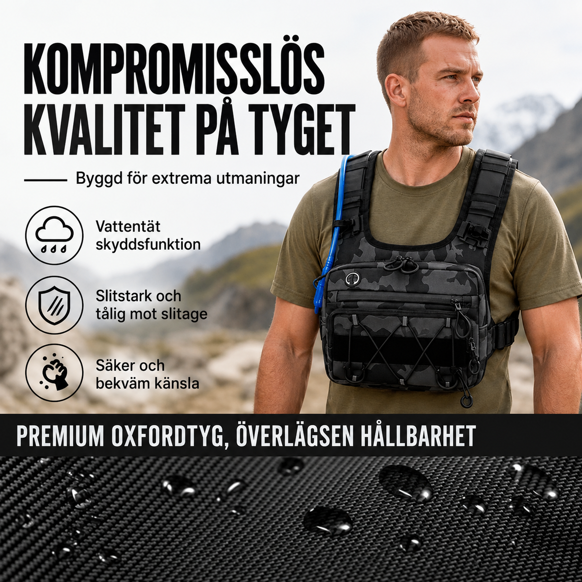 🔥Supererbjudande: 50 % rabatt🔥 Cykelväst med förvaring fram och bak för herrar – förberedd för vätskesystem, 3 l förvaring, ventilerande mesh 🏃-4
