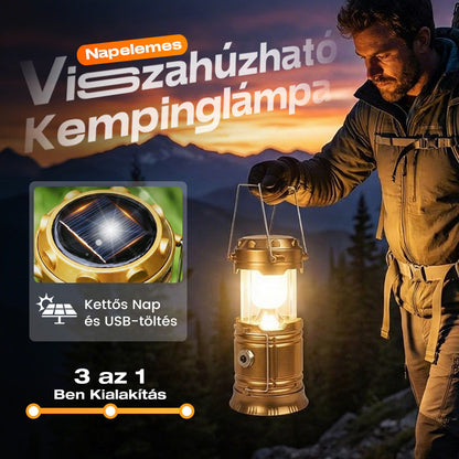 ⛺️Слънчева енергия, прибираема лампа за къмпинг