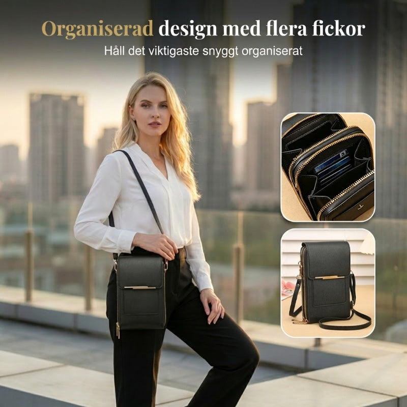 🔥Pekskärmsförsedd stöldskyddad säkerhetsväska – använd mobilen utan att öppna, RFID‑skydd & diskret design – perfekt för resor, pendling och vardagen 📱🛡️-2