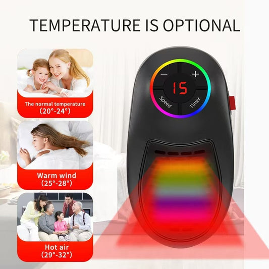 Незабавна продажба 50% OFF!!!⚡50K+ SOLD! Almost Gone-💥Easylife Plug-in Go Heater - преносим керамичен нагревател с контрол на температурата и дистанционно управление