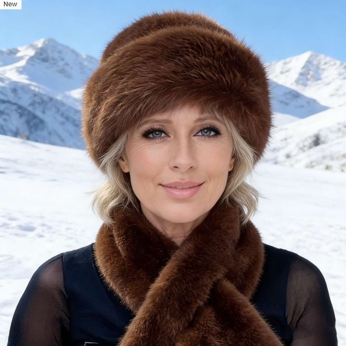 🔥 VINTERREA 50% RABATT! ❄️ Fluffig Pälskeps – Varm Vinterkeps + Gratis Matchande Halsduk (Endast 7 Kvar) ⏰-15