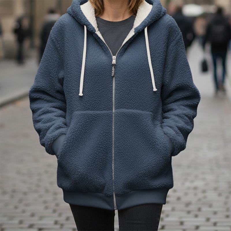 ❄️Christams Hot Sale 50% OFF NOW!⚡50K+ SOLD!✨Damernas fleecejacka med sherpafoder🧥❄️-11