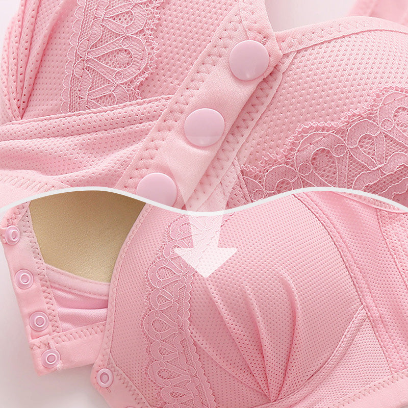 💥👙SISTA DAGEN REA - KÖP 1 FÅ 1 GRATIS!!💘CloudComfort Frontknäppt Bomullsbh – Andningsbar • Bygelös • Stöd Hela Dagen • Icke Vadderad & Hudvänlig🌿-9