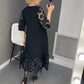 👗【S-3XL】Плюс размер полка точка блуза рокля