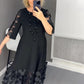 👗【S-3XL】Плюс размер полка точка блуза рокля