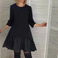 💞Свободна плисирана елегантна черна рокля