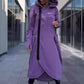 Fashion Deep Pocket Irregular Hem Deep Pocket Hooded Dress