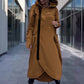 Fashion Deep Pocket Irregular Hem Deep Pocket Hooded Dress