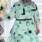 【S-4XL】🌺Дамска плисирана флоу рокля с колан