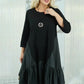 【S-4XL】👗Дамска рокля с кръгло деколте и плисиран подгъв