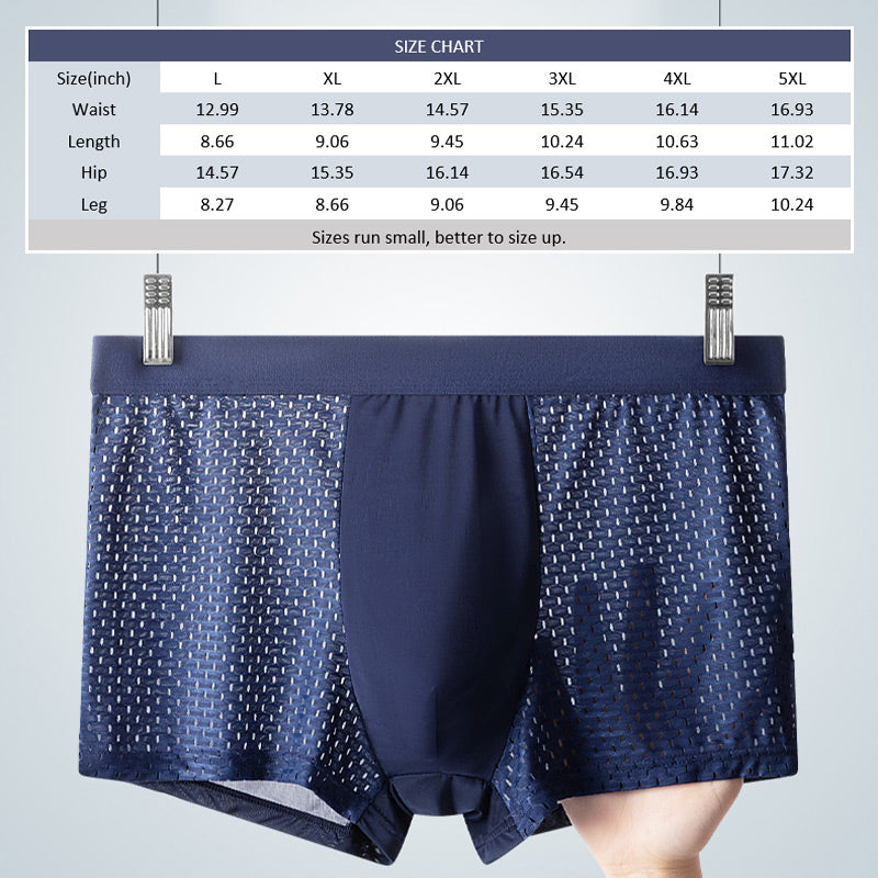 Ice Silk Mesh Antibakteriella boxerkalsonger som andas-14