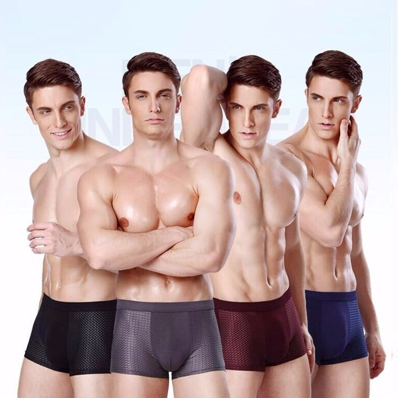Ice Silk Mesh Antibakteriella boxerkalsonger som andas-15