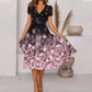 【S-4XL】🌺Дамска рокля с V-образно деколте с щампи