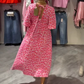 🔥[S-4XL]🎀👗 Дамска рокля с V-образно деколте
