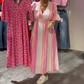 🔥[S-4XL]🎀👗 Дамска рокля с V-образно деколте