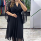 ✨Дамска елегантна рокля с V-образно деколте👗