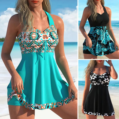 🌊🌴Дамски бански без ръкави с вградени къси панталони👙