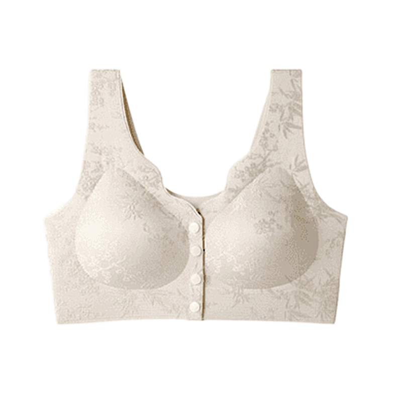 🌹 SISTA DAGEN - KÖP 2 FÅ 1 GRATIS! ✨ Bekväm Sömlös BH utan Bygel med Framfäste - Mjuk Stödjande Passform för Vardag och Specialtillfällen 🌸💫-10