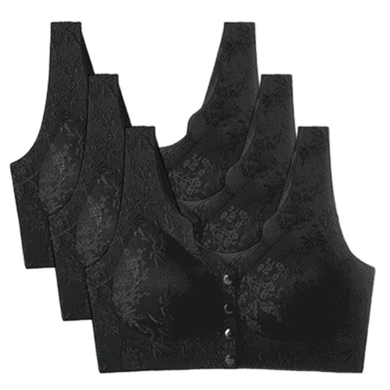 🌹 SISTA DAGEN - KÖP 2 FÅ 1 GRATIS! ✨ Bekväm Sömlös BH utan Bygel med Framfäste - Mjuk Stödjande Passform för Vardag och Specialtillfällen 🌸💫-15