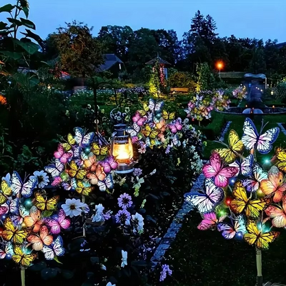 🦋Слънчеви лампи за външно осветление с форма на пеперуди💐