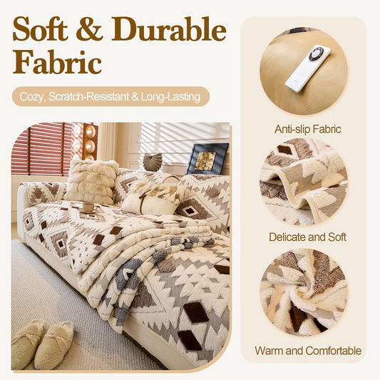 🛋️✨Модерен геометричен плюшен калъф за диван