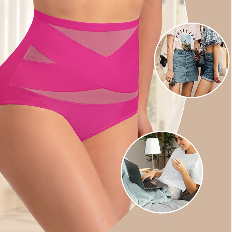🌸 Högmidjade figurformande trosor med magkontroll (✨3-pack✨) – Plus size-8