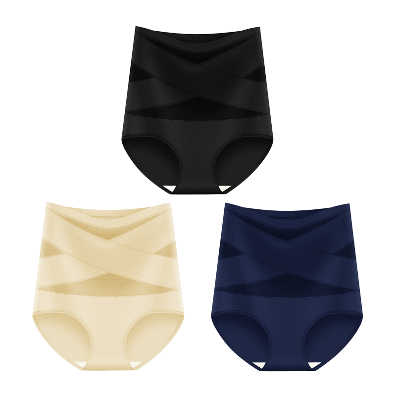 🌸 Högmidjade figurformande trosor med magkontroll (✨3-pack✨) – Plus size-16