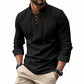 👔 50% ОТСТЪПКА СЕГА! 💎 Мъжка ежедневна риза в един цвят – с връзки на врата, модерен яка и дишащ памук ✨
