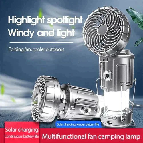 ⚡ 2026 Hot Portable LED Camping Lantern With Fan | 3-in-1 Rechargeable Tent Light, Cooling Fan & Power Bank for Outdoor Adventures 🏕️🌬️
