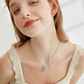 ✨Елегантно дамско колие във формата на сълза в син цвят💎