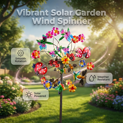🌞🦋 Соларна въртяща се градинска декорация