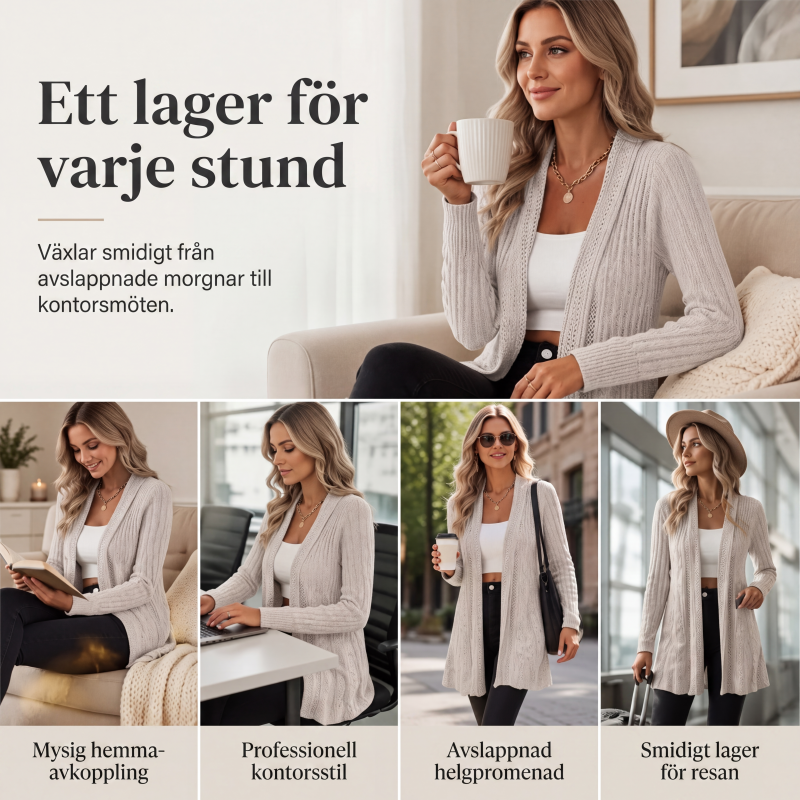 ✨Elegant kofta med öppen framsida för kvinnor-5