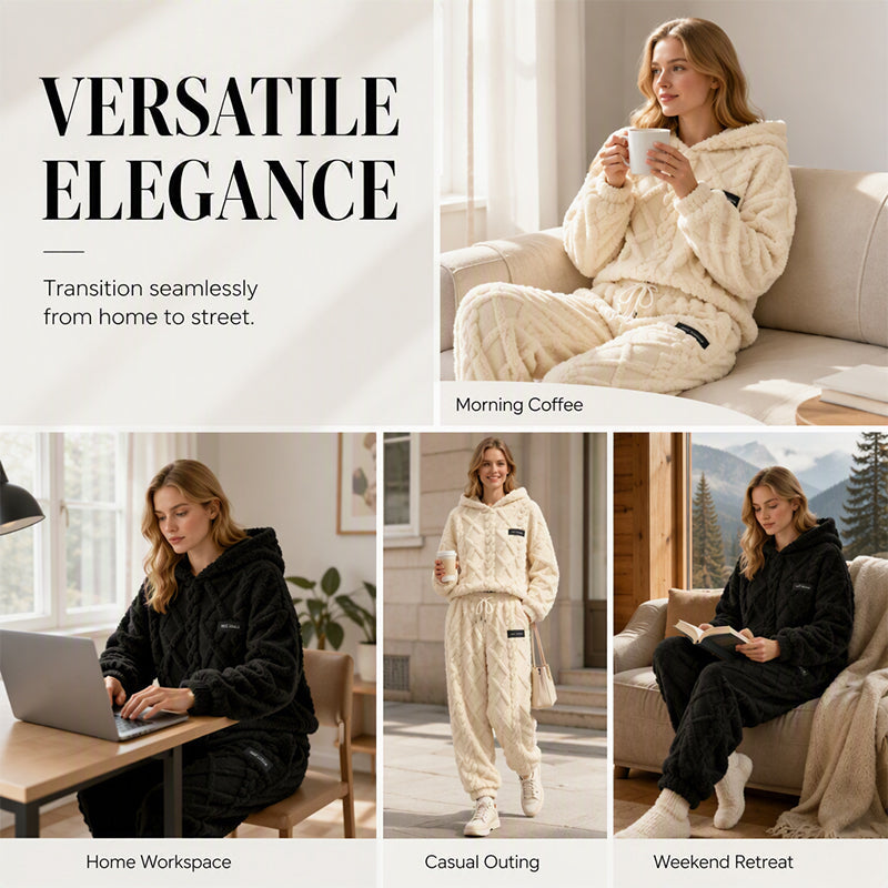 💥 HALVA PRISET — REA! 🍂 3D-präglat geometriskt mjukt loungewear-set – värmande 3D-lock, molnliknande passform ☁️ Varmt och lyxigt för hemmet, fritiden och dejter 🏠 Håll dig mysig hela vintern 🔥-5
