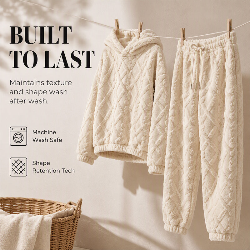 💥 HALVA PRISET — REA! 🍂 3D-präglat geometriskt mjukt loungewear-set – värmande 3D-lock, molnliknande passform ☁️ Varmt och lyxigt för hemmet, fritiden och dejter 🏠 Håll dig mysig hela vintern 🔥-6