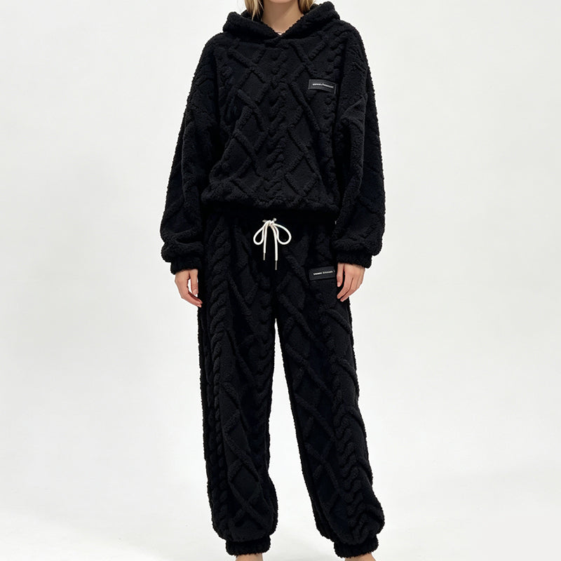 💥 HALVA PRISET — REA! 🍂 3D-präglat geometriskt mjukt loungewear-set – värmande 3D-lock, molnliknande passform ☁️ Varmt och lyxigt för hemmet, fritiden och dejter 🏠 Håll dig mysig hela vintern 🔥-9