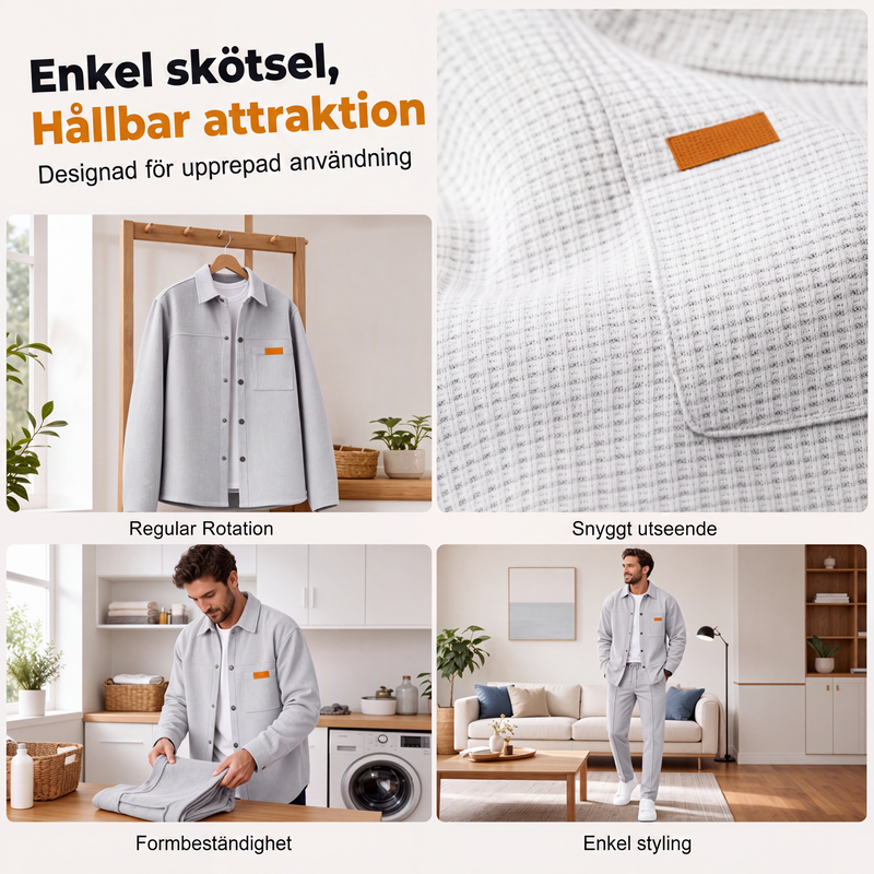 Nyhet✨ 🧥 Modern tvådelad set för män i premiumkvalitet – avslappnad stil för kontor och helg-3
