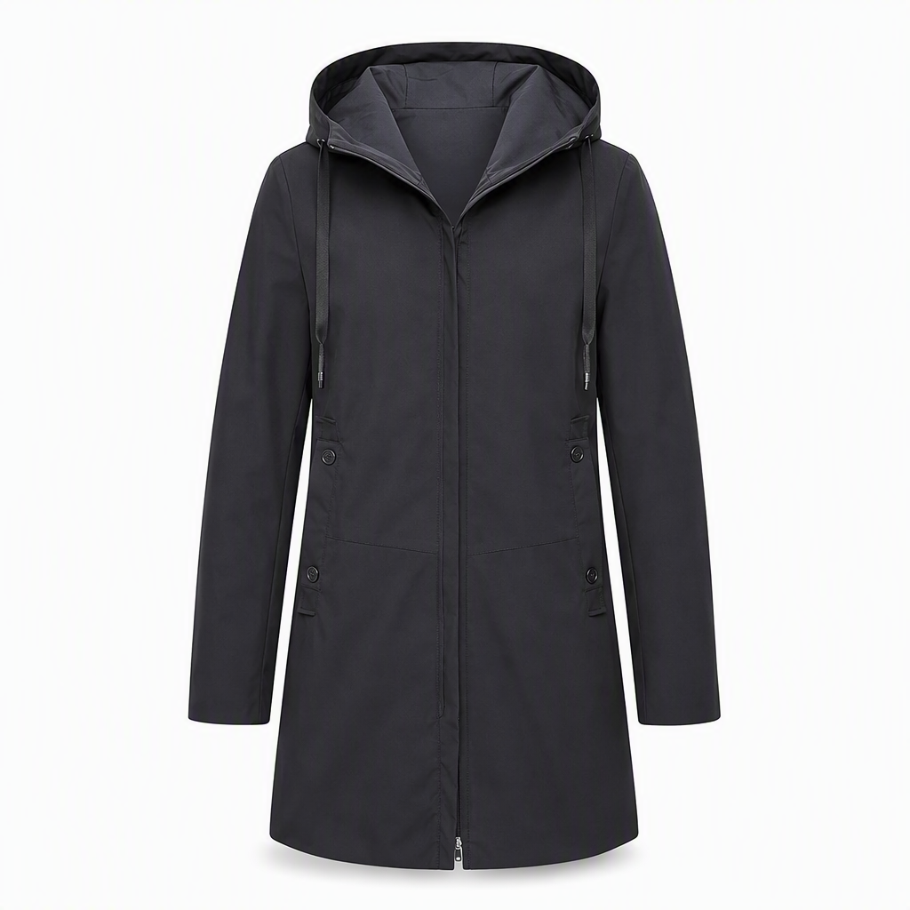 Fri frakt✈️🧥Herrjacka med huva, slim fit vindtät kappa-8