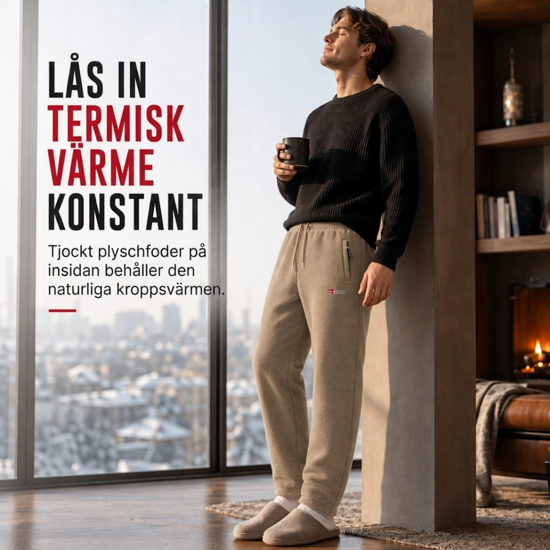 🔥 Vintererbjudande ❄️ Unisex-värmda, tjocka fleecebyxor – extra varma, mjuka och bekväma för kalla dagar 🧸-5