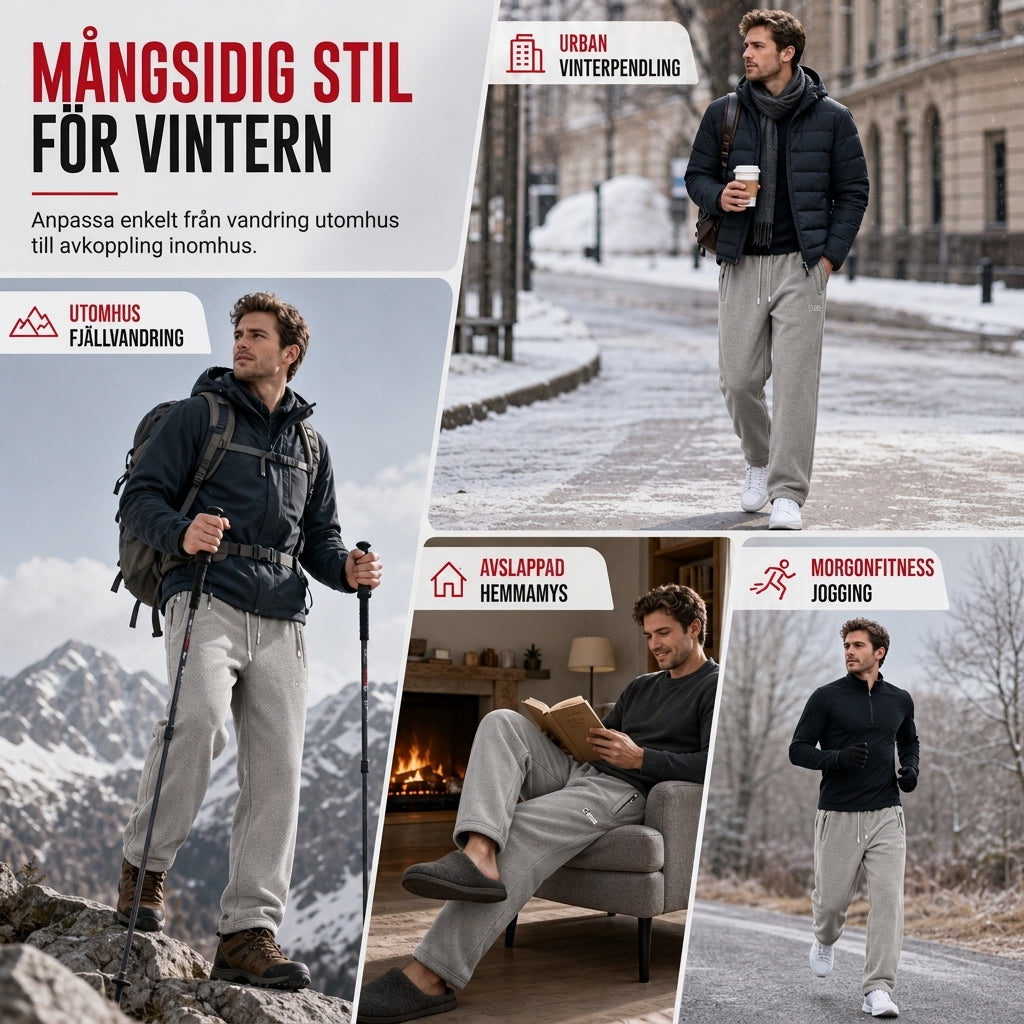 🔥 Vintererbjudande ❄️ Unisex-värmda, tjocka fleecebyxor – extra varma, mjuka och bekväma för kalla dagar 🧸-12