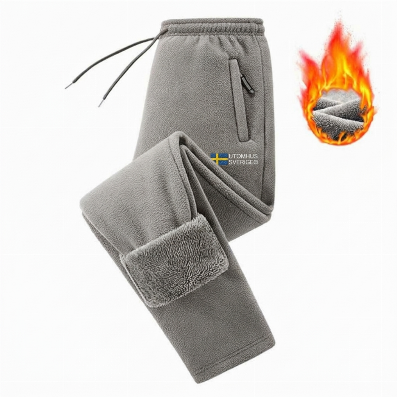 🔥 Vintererbjudande ❄️ Unisex-värmda, tjocka fleecebyxor – extra varma, mjuka och bekväma för kalla dagar 🧸-17