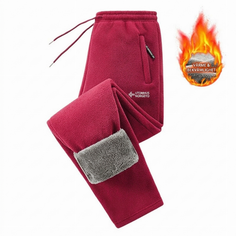 🔥 Vintererbjudande ❄️ Unisex-värmda, tjocka fleecebyxor – extra varma, mjuka och bekväma för kalla dagar 🧸-19
