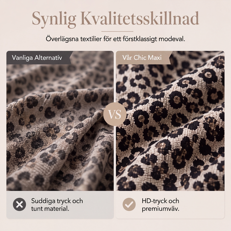 ✨Tidlös statement-stil | Långärmad maxiklänning med leopardmönster för damer-7