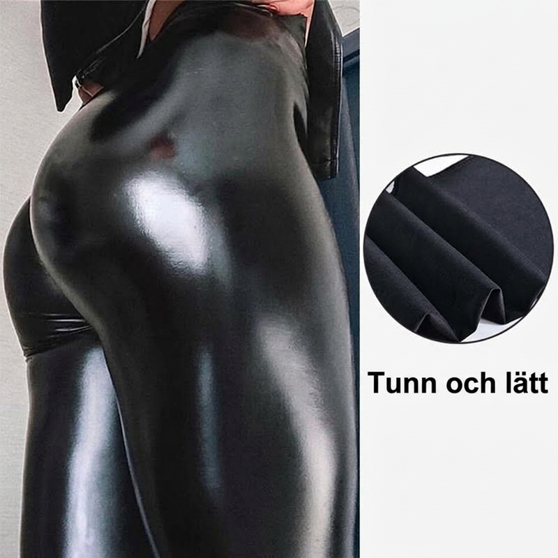 Tidlösa Leggings Dam – Elegant Läderlook med Smickrande Passform-12