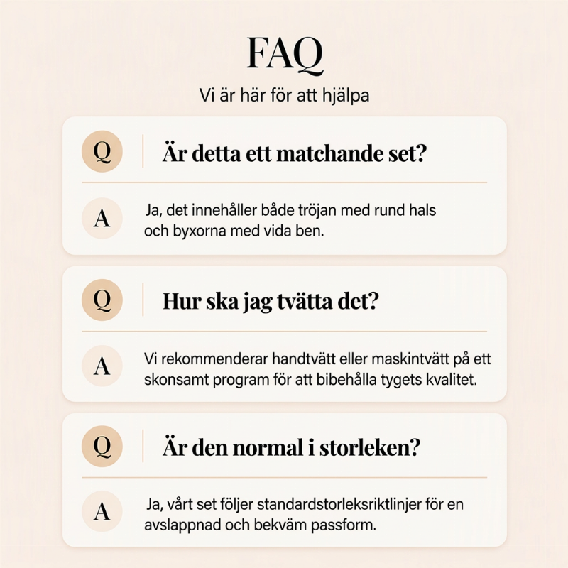 Damsätt i vardagsstil med crewneck-topp och mönstrade byxor-6