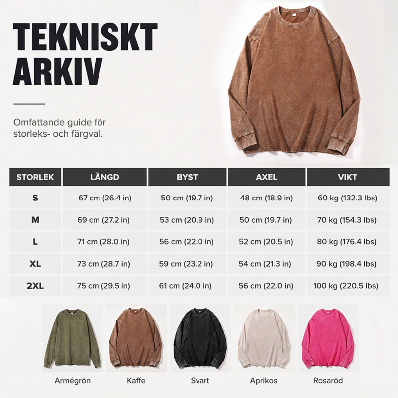 Vintagetvättad långärmad t-shirt-7