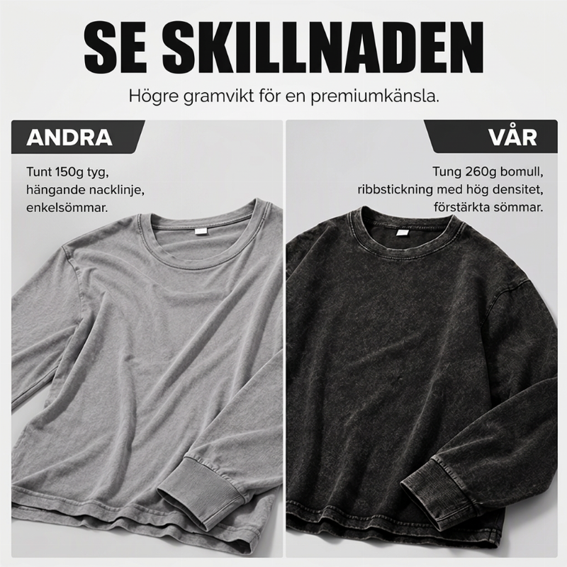 Vintagetvättad långärmad t-shirt-6